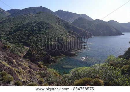 The Coast Of Nebida From Trail To Porto Corallo