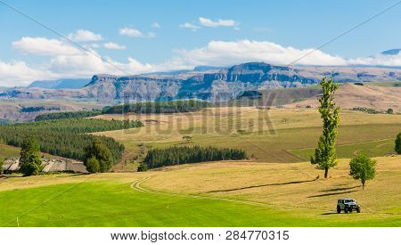 Harrismith, South Africa - October 02 2015: 4x4 Driver Training At Camp Jeep In The Drakensberg
