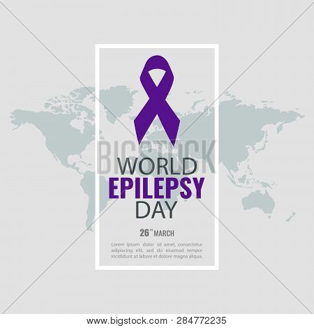 Vector Illustration On The Theme World Epilepsy Day. Purple Day. For A Poster And Banner.