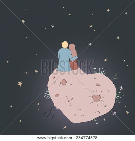 Couple Looking At The Stars Images Illustrations Vectors Free Bigstock