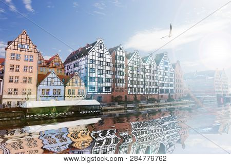 Granery Island In Gdansk, Beautiful Sunny Day, Poland