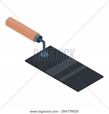 Square Trowel Icon. Isometric Of Square Trowel Vector Icon For Web Design Isolated On White Backgrou