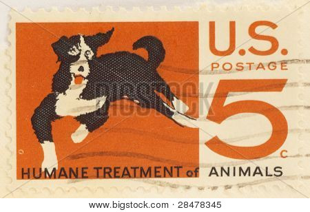 Stati Uniti d'AMERICA - CIRCA 1966: Un 5 centesimi Stati Uniti francobollo commemorativo per il trattamento dell'Anima umana