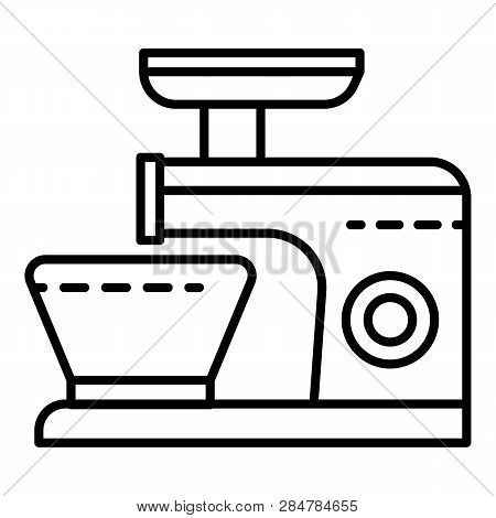 Food Processor Icon. Outline Food Processor Vector Icon For Web Design Isolated On White Background