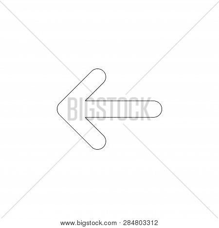Arrow. Simple Flat Vector Icon Illustration. Outline Line Symbol - Editable Stroke