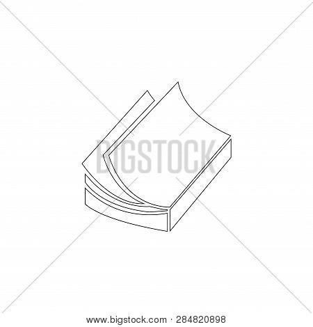 Journal. Simple Flat Vector Icon Illustration. Outline Line Symbol - Editable Stroke