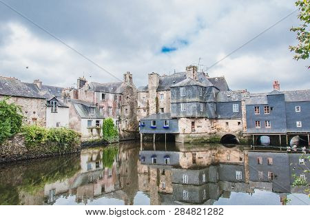 Rohan Bridge In The City Center Of Landerneau In Finistère