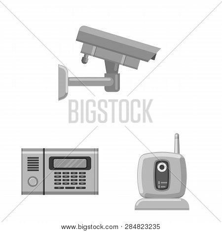 Isolated Object Of Office And House Icon. Set Of Office And System Vector Icon For Stock.