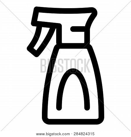 Spray Wash Bottle Icon. Outline Spray Wash Bottle Vector Icon For Web Design Isolated On White Backg