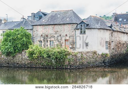Rohan Bridge In The City Center Of Landerneau In Finistère