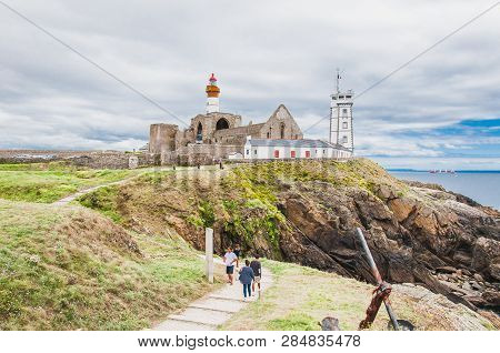 Saint-mathieu Lighthouse And Former Abbey At Pointe Saint-mathieu
