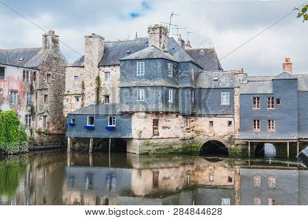 Rohan Bridge In The City Center Of Landerneau In The Finistère