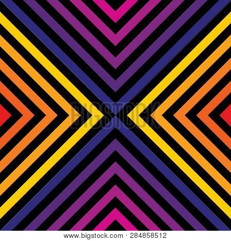 Vector Abstract Geometric Seamless Pattern. Retro 1980-1990’s Style Design