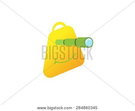 Shop Scoop Logo	- White Background Illustartion Design