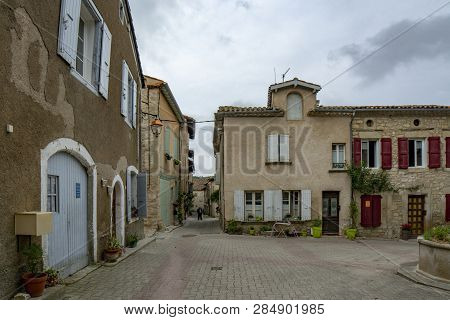 Lautrec , Tarn, France; June 2015: View Of One Of The Streets Of The Historic Center Of The Medieval