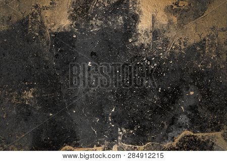 Dark Gray Texture with Gold. Luxury Texture. Black gold Background