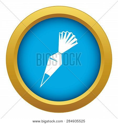 Cotton Icing Bag Icon Blue Vector Isolated On White Background For Any Design