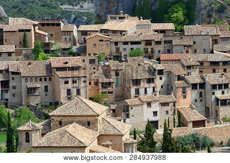 Alquezar Village In Community Of Aragon, Spain