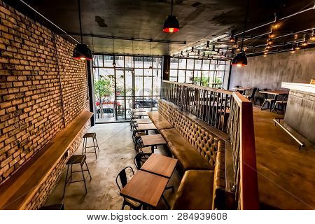 Inside Interior Of A Retro Sushi Restaurant