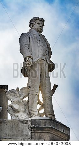 Mexico City, Mexico -  January 2, 2019 Vicente Guerrero Statue Independence Angel Monument Mexico Ci