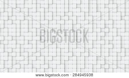 3d Rendered Texture Of Small White Cubes At Different Heights.