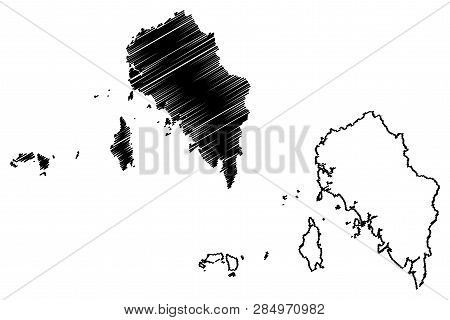 Satun Province (kingdom Of Thailand, Siam, Provinces Of Thailand) Map Vector Illustration, Scribble 