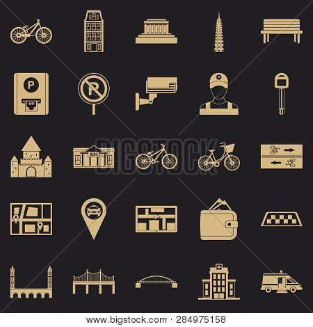 Getting Around The City Icons Set. Simple Set Of 25 Getting Around The City Vector Icons For Web For