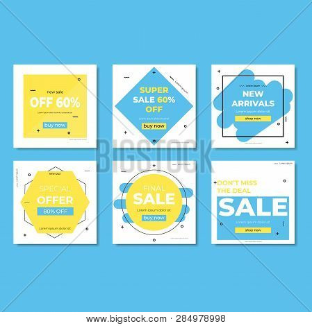 Social Media Banner For Brochure Design. Trendy Vector Illustration. Social Network Photo Frame. Vec