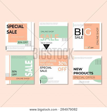 Social Media Banner For Brochure Design. Trendy Vector Illustration. Social Network Photo Frame. Vec