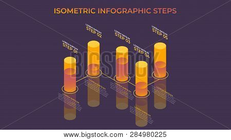 Isometric Infographic Step Instrument Symbol,tool Abstract Evice