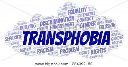 Transphobia Word Cloud. Wordcloud Made With Text Only.
