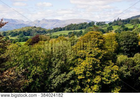 A View Across The Cumbrian Fells Towards The Langdale Pikes