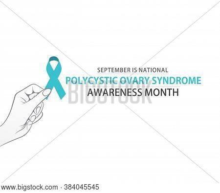 Vector Illustration Of Polycystic Ovary Syndrome Awareness Month Poster Design.
