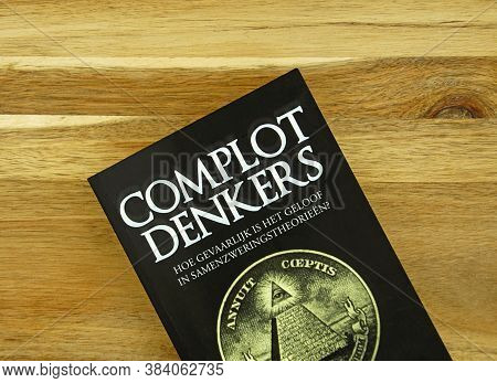 Amsterdam, The Netherlands - September 6, 2020: Part Of A Dutch Book Cover 'complot Denkers' (englis