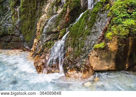 Gorge Wimbachklamm In The Berchtesgaden Alps, Germany.
