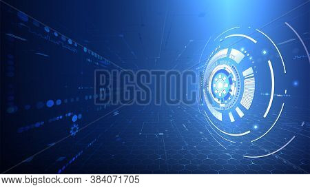 Blue Tech Background. For Your Own Design.