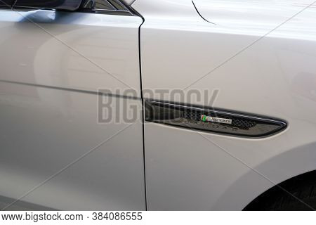 Bordeaux , Aquitaine / France - 09 01 2020 : Jaguar E-pace R-dynamic Sport R Sign Logo On Side Of Lu