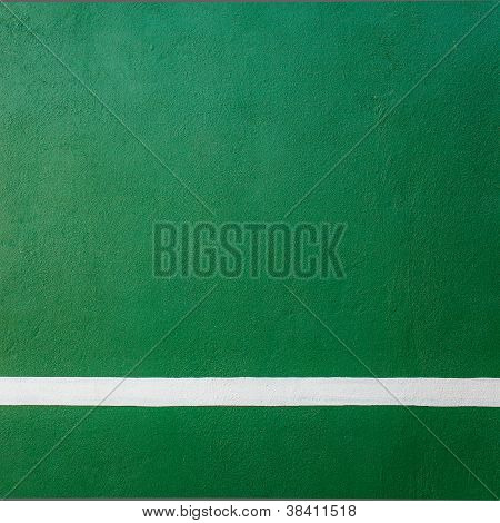 Tekstura zielony trudno sąd tenis wiosła z białej linii mogą używane jako piłkę nożną i badmintona tło