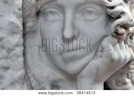 boring face of an angel