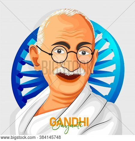 Illustration Of Father Of The Nation Mahatma Gandhi, Gandhi Jayanti Is Celebrated In India As Nation