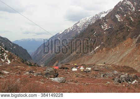 Kedarnath Temple Aerial View After Kedarnath Disaster 2013. Heavy Loss To People & Property Happened