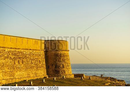 Coastal Fortification, Castle Near The Town Of Los Banos De Guardias Viejas, Almer