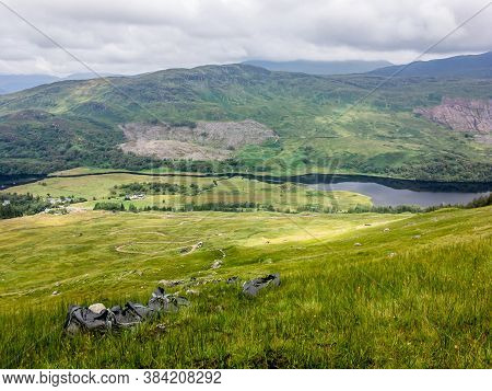 Scottish Landscape From The Ben More Mountain With The Loch Dochart And River Fillan