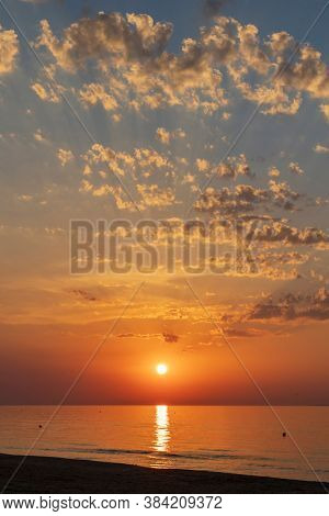 Sunset in Rodi Garganico, National park Gargano, Apulia, Italy