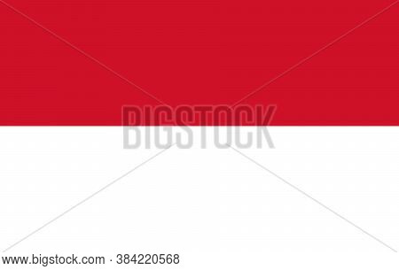 Flag Of Indonesia, Officially The Republic Of Indonesia. Vector Illustration