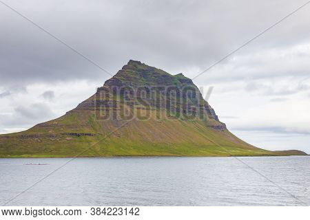 View Of The Coast Of Grundafjordur Bay On The Snaefellsnes Peninsula. Mountain Around. Western Icela