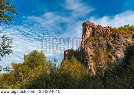 Dersu Rock In The Village Of Kavalerovo. Under The Rock In 1903, Vladimir Arseniev And His Future Gu