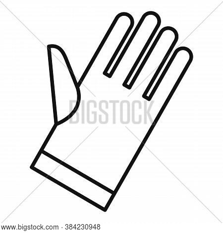 Tiler Glove Icon. Outline Tiler Glove Vector Icon For Web Design Isolated On White Background