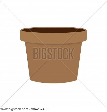 Vector Isolated Flowers Pot Illustration Concept, For Your Design, In Flat.