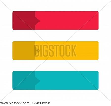 Geometric Shape Banner, Color Design Element In Flat. Vector Background Mockup.